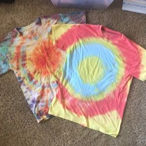 Two tye dye tees